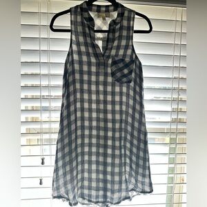 Cloth & Stone Checkered Sleeveless Mini Dress
